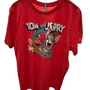 Tom and Jerry Red Graphic Tee